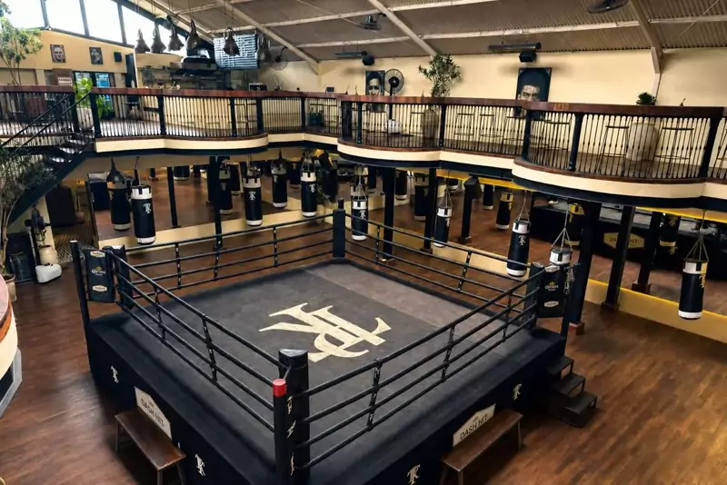 The Ring Canggu ring and heavy bag area